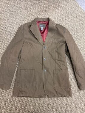 St. John’s Bay Men’s Medium Tall Brown Cotton Casual Blazer Jacket Sz Med/Tall